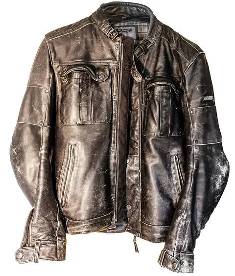 Veste en cuir femme noire M