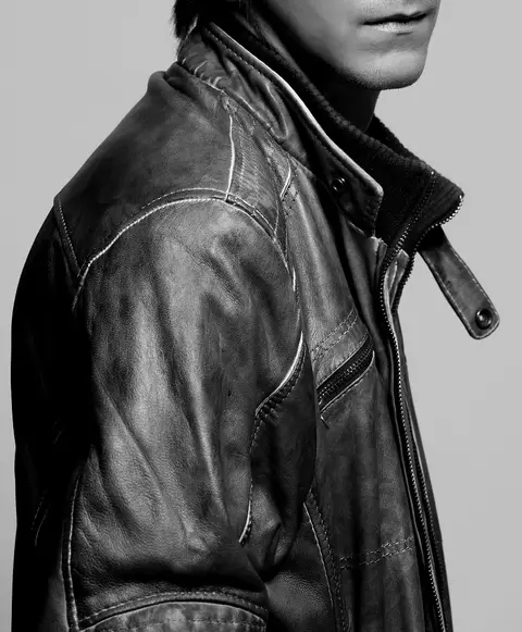 Veste en cuir aviateur XL